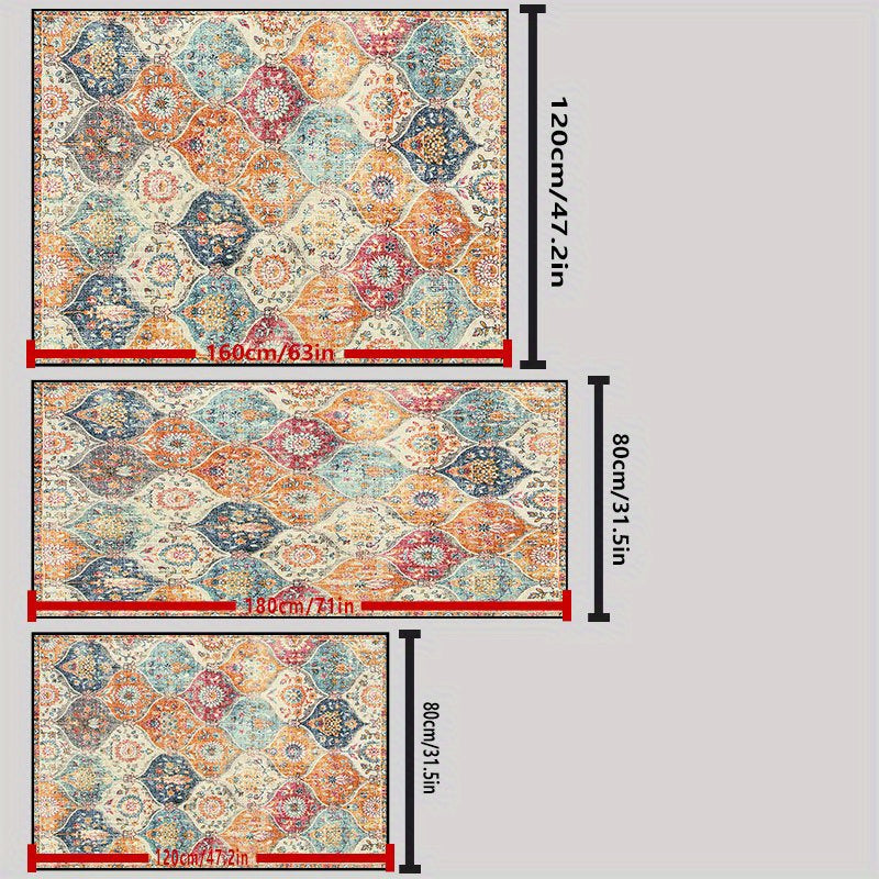 1pc Vintage Bohemian Style Floral Pattern Pet Bed Mat, Short Plush Fun Dog Crate Pad, Easy Clean, Non-Stick, Bite-Resistant, Scratch-Resistant, Cat Litter Mat, Four Seasons Universal, Suitable for Large Dogs and Cats' Crates