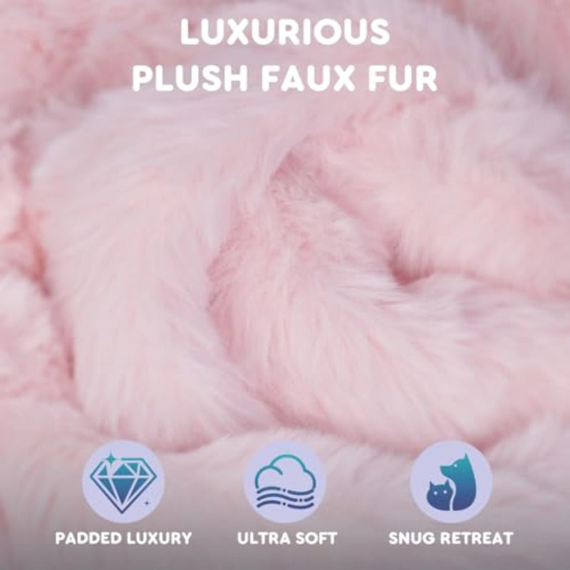 Luxurious Plush Dog Crate Pad for Medium Dogs - 30"x19" Anti-Slip Machine Washable Kennel Mat, Chew-Resistant Warm Puppy Cushion for Crate Training, Travel & Home Use, Pink, Dog Pads, Dogcomfort Bed