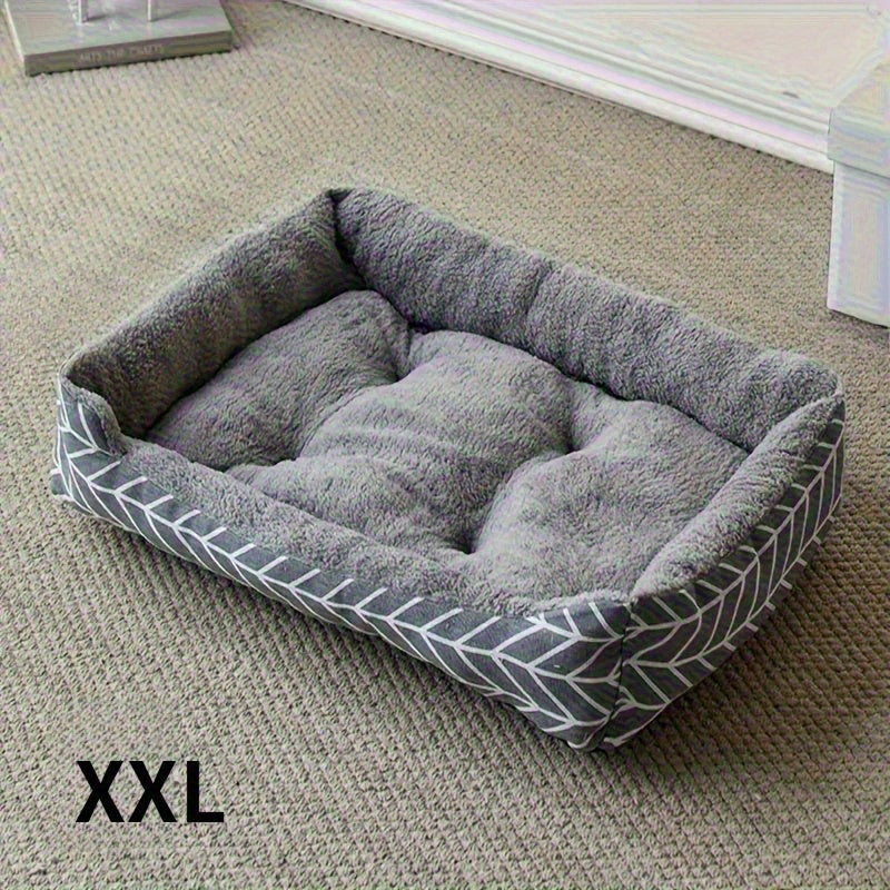 3 Sizes Available - Plush Dog Bed with Removable Washable Cover, Ergonomic Design for All-Season Comfort, Durable Polyester Indoor Pet Bed for Small to Medium Dogs & Cats, Pet Bed for Dogs, Cozy Pet Furniture, Soft Texture Cover