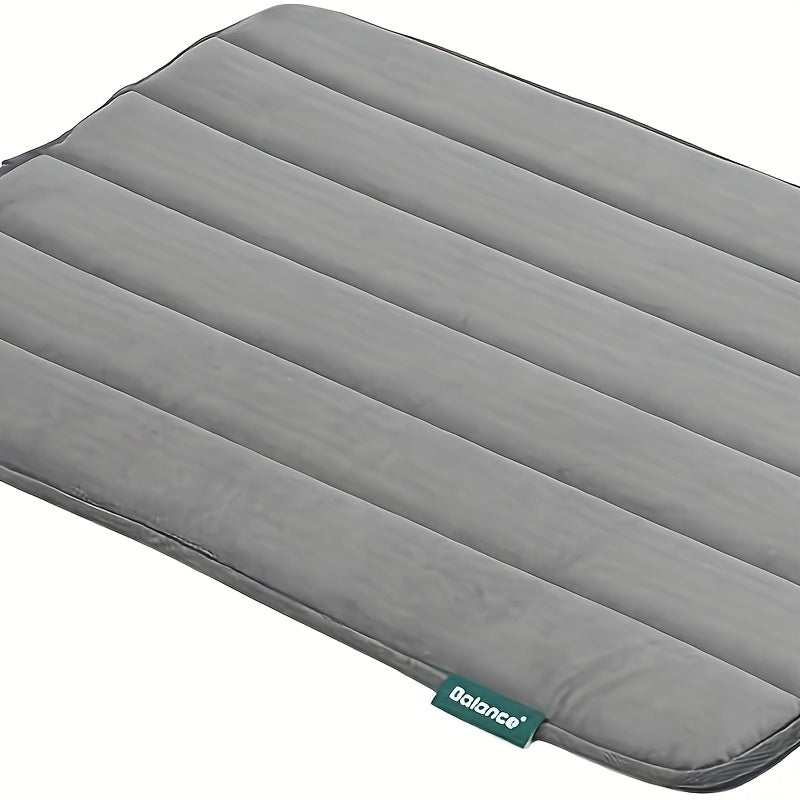 Extra Large Non-Slip High Quality Dog Bed Mat - Heavy Duty Pet Cushion with Soft Surface, Washable Spillproof Mat for Large, Medium, Small, Extra Small Dogs - All-Breed Indoor/Outdoor Bedding for,, Floors - Ideal for Crate or Free Space - Beige & Gray