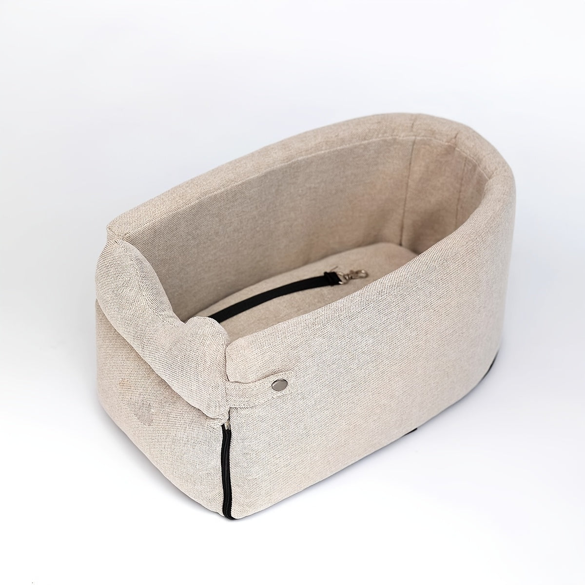 1pc Cozy Polyester Dog Bed with Removable Cover - Soft, Warm, and Secure Pet Car Seat for Small to Medium Breeds, Ideal for Traveling, Travel Comfort|Plush Interior|Secure Closure, Dog Bed for Car
