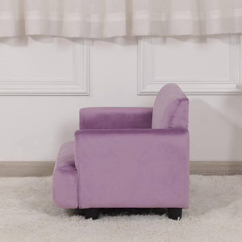 Purple Faux Fur Dog Bed & Cat Couch - Soft Velvet Fabric with Wooden Frame, Cozy Pet Sofa for Small Puppies, Plush Cushioned Design, Perfect for Indoor Relaxation, Cozy Home Decor, Plush Pet Furniture, Pet Lover Gift