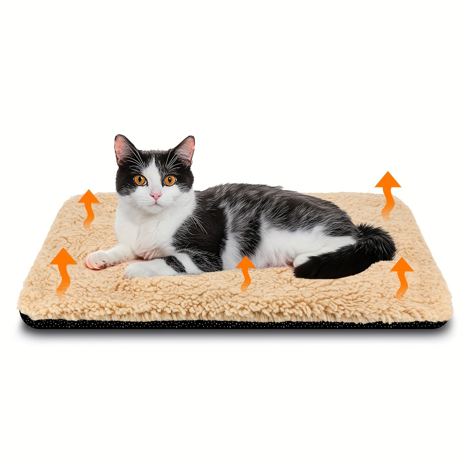 Super Soft Self Warming Cat Bed, Thermal Dog Crate Bed Mat For Sleeping, Washable Anti-Slip Pet Kennel Pad For Small Medium Cats Dogs Puppy Kitten Indoor Outdoor