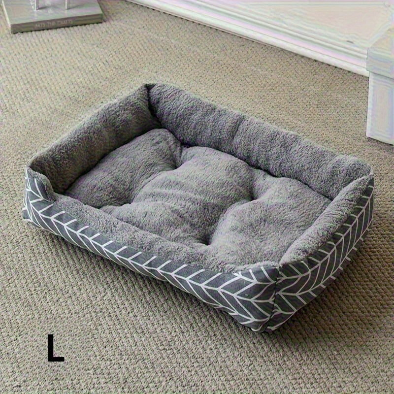 3 Sizes Available - Plush Dog Bed with Removable Washable Cover, Ergonomic Design for All-Season Comfort, Durable Polyester Indoor Pet Bed for Small to Medium Dogs & Cats, Pet Bed for Dogs, Cozy Pet Furniture, Soft Texture Cover