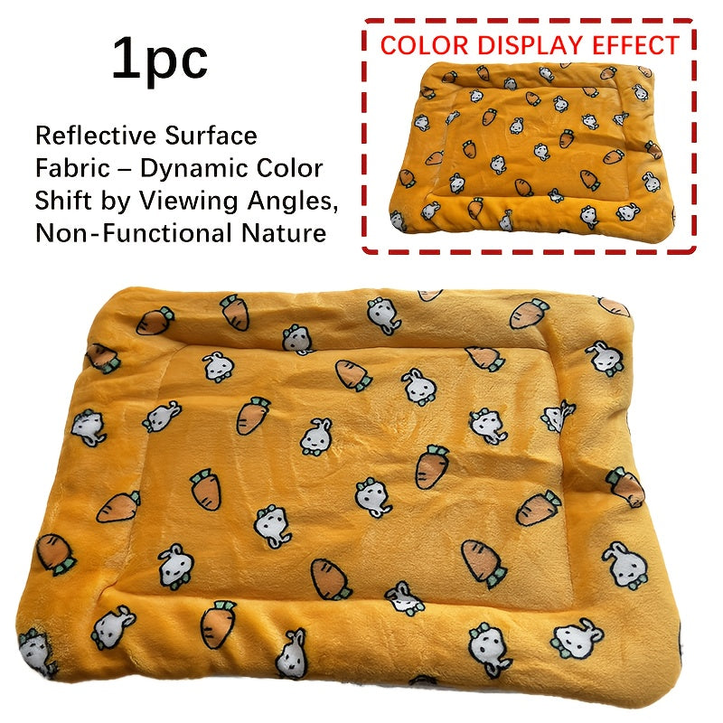 Extra Warm Winter Plush Pet Mat - Thick Soft Cushioned Bed with Cute, Non-Slip Washable Small animal mattress for Cats, Rabbits, Small Dogs - Easy Clean Indoor/Outdoor use, 45x35cm (17.7x13.8in), 3 Colors - Ideal Gift for Pet Lovers